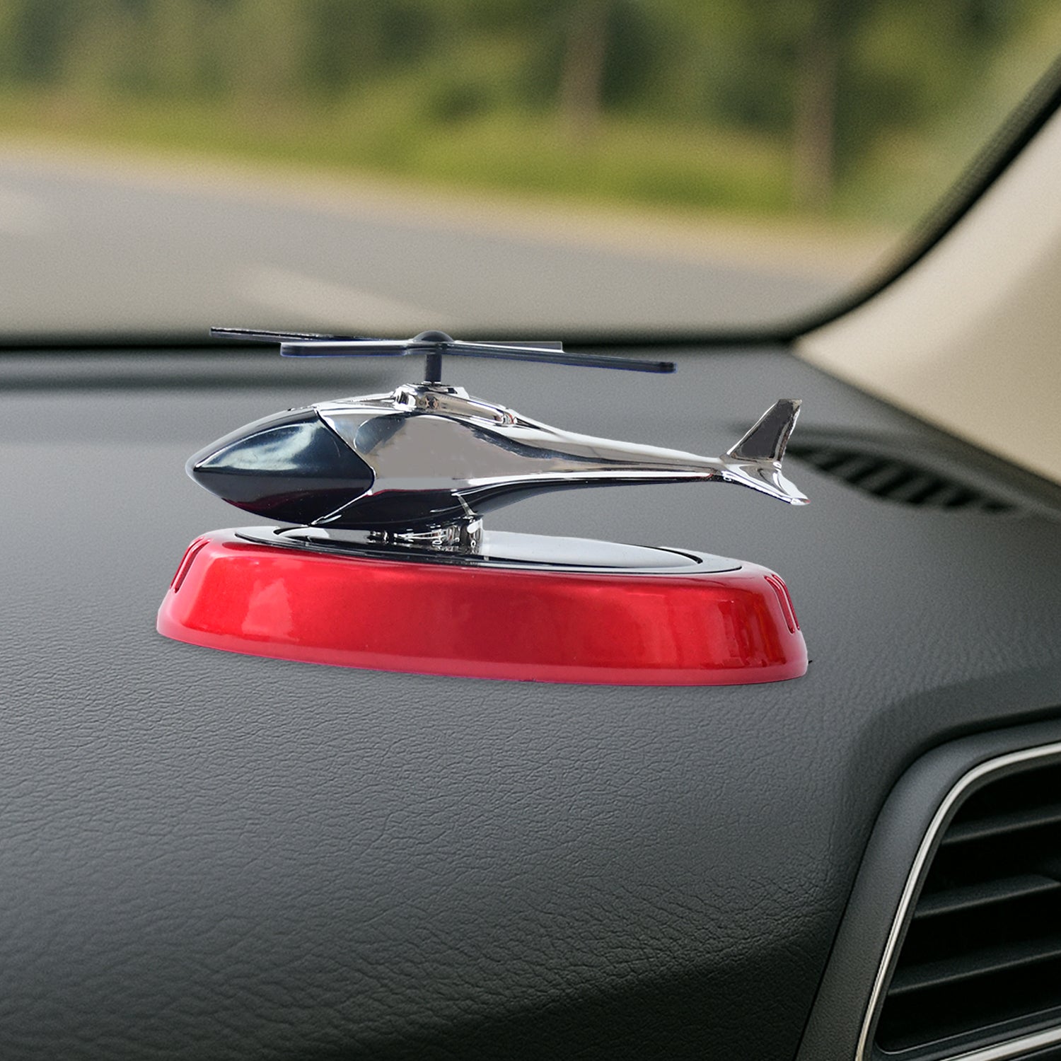 Solar-Powered Rotating Helicopter Car Air Freshener Solar-Powered Rotating Helicopter Car Air Freshener